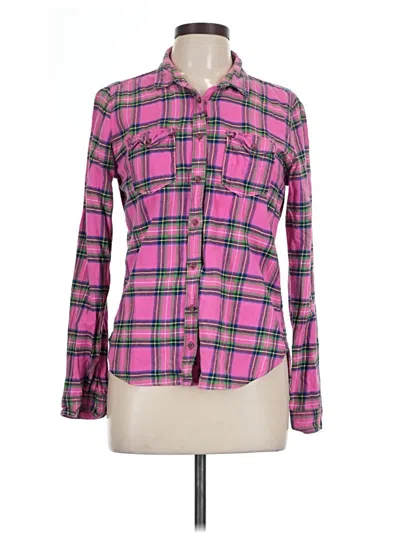 Pre-owned Abercrombie & Fitch Long Sleeve Button Down Shirt In Pink