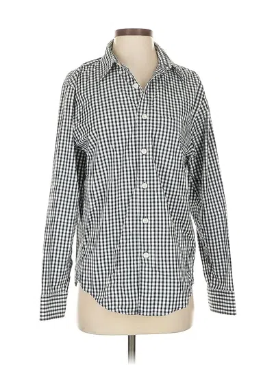 Pre-owned Abercrombie & Fitch Long Sleeve Button Down Shirt In Silver