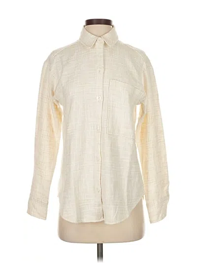 Pre-owned Abercrombie & Fitch Long Sleeve Button Down Shirt In White