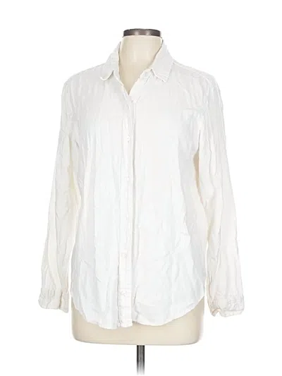 Pre-owned Abercrombie & Fitch Long Sleeve Button Down Shirt In White