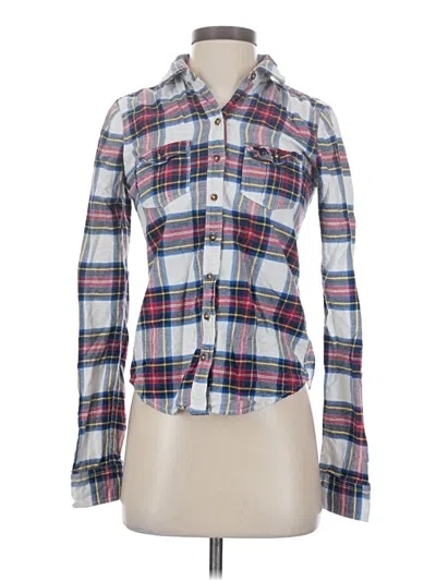 Pre-owned Abercrombie & Fitch Long Sleeve Button Down Shirt In White