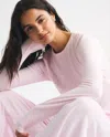 Abercrombie & Fitch Long-sleeve Cozy Lounge Knit Tee In Pink