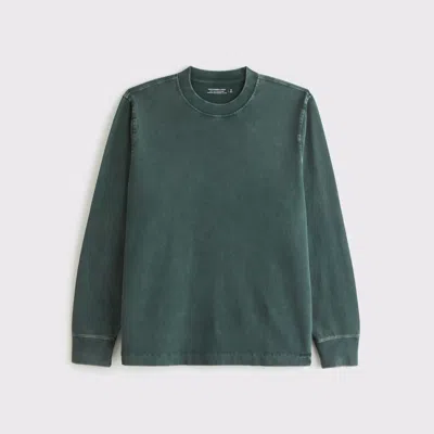 Abercrombie & Fitch Long-sleeve Premium Heavyweight 2.0 Tee In Green