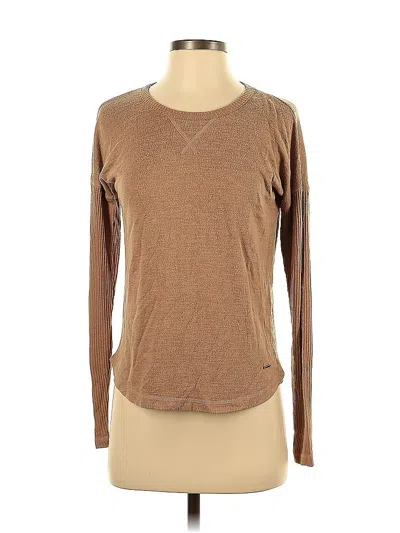 Pre-owned Abercrombie & Fitch Long Sleeve T-shirt In Brown