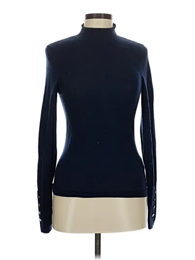 Pre-owned Abercrombie & Fitch Long Sleeve Top Blue Turtleneck Tops