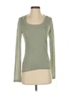 Abercrombie & Fitch Long Sleeve Top Green Cowl Neck Tops In Green