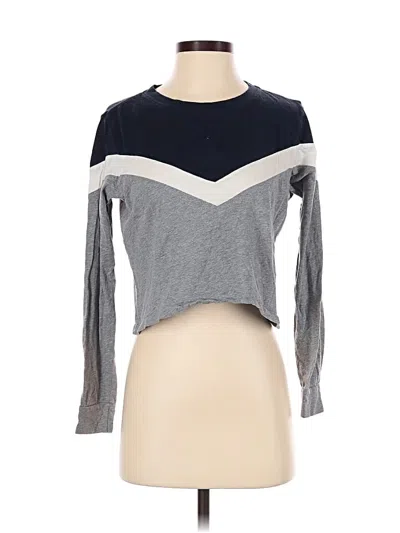 Pre-owned Abercrombie & Fitch Long Sleeve T-shirt In Gray