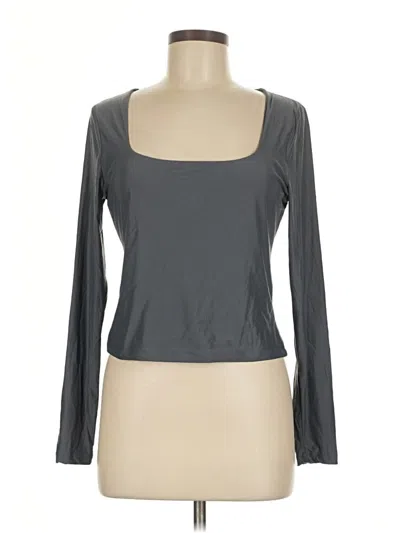 Pre-owned Abercrombie & Fitch Long Sleeve T-shirt In Gray