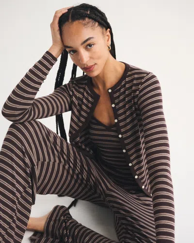 Abercrombie & Fitch Long-sleeve Lounge Cardigan Tank Set In Multi