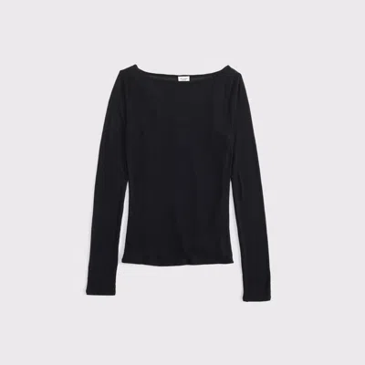 Abercrombie & Fitch Long-sleeve Rib Top And Tank Set In Black