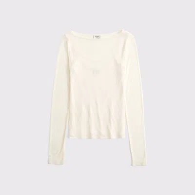 Abercrombie & Fitch Long-sleeve Rib Top And Tank Set In Neutral