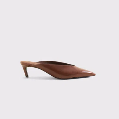 Abercrombie & Fitch Loren Mid-heel Mule In Red-brown