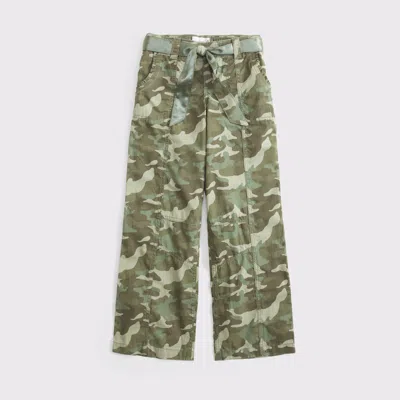 Abercrombie & Fitch Kids' Low Rise Baggy Cargo Pants In Green