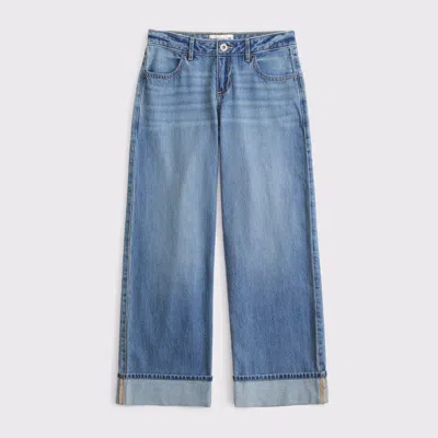 Abercrombie & Fitch Kids' Low Rise Baggy Jean In Light Cuffed Hem
