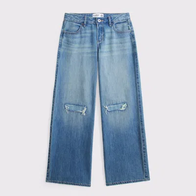 Abercrombie & Fitch Kids' Low Rise Baggy Jean In Light Wash