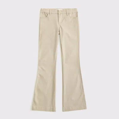 Abercrombie & Fitch Kids' Low Rise Bootcut Uniform Pants In White