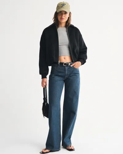 Abercrombie & Fitch Low Rise Ultra Loose Jean In Blue