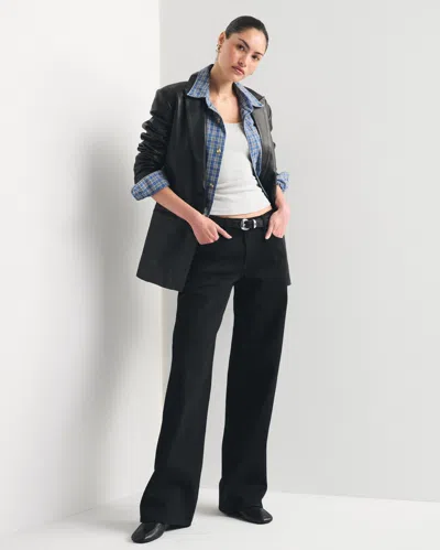 Abercrombie & Fitch Ultra High Rise Sloane Wide Leg Pants In Black