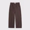 Abercrombie & Fitch Low Rise Ultra Loose Jean In Brown