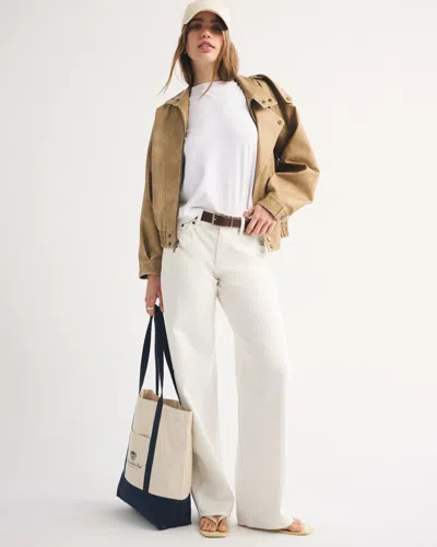 Abercrombie & Fitch Low Rise Ultra Loose Jean In Brown
