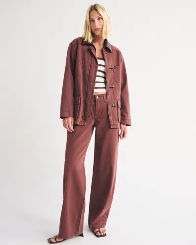 Abercrombie & Fitch Low Rise Ultra Loose Jean In Chestnut