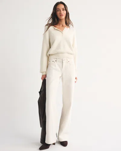 Abercrombie & Fitch Low Rise Ultra Loose Jean In Neutral