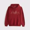 Abercrombie & Fitch Lunar New Year Logo Popover Hoodie In Red