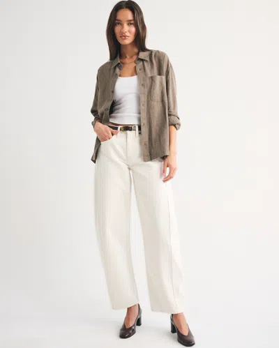 Abercrombie & Fitch Mid Rise Barrel Jean In Multi