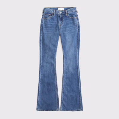 Abercrombie & Fitch Mid Rise Bootcut Cowboy Embroidered Jean In Blue