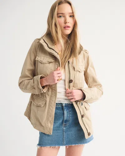 Abercrombie & Fitch Military Jacket In Brown