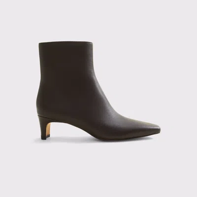 Abercrombie & Fitch Mini Heel Leather  Ankle Boot In Multi