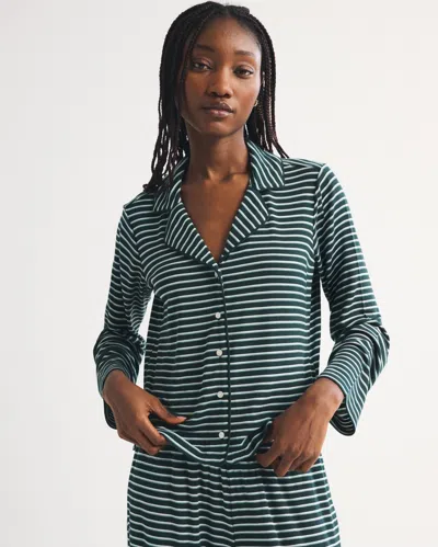 Abercrombie & Fitch Modal-blend Button Front Sleep Top In Multi