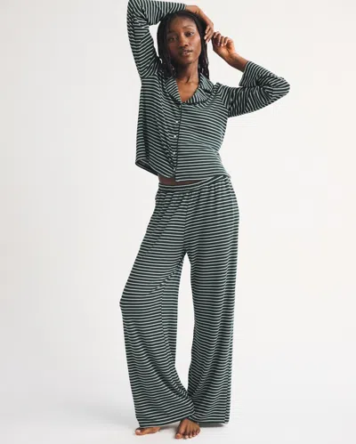 Abercrombie & Fitch Modal-blend Wide Leg Sleep Pant In Multi