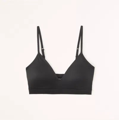 Abercrombie & Fitch Next To Naked V-neck Bralette In Black