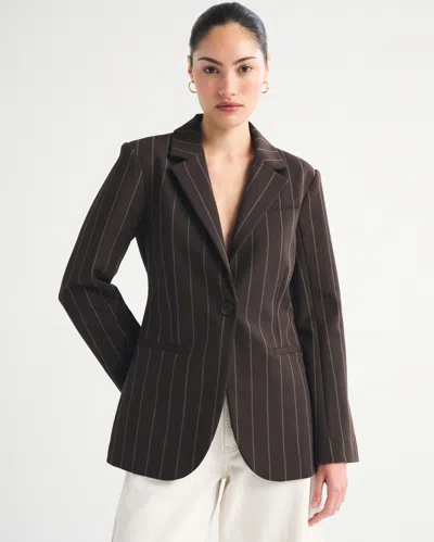 Abercrombie & Fitch Longline Cinched Waist Blazer Co-ord In Multi