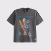 Abercrombie & Fitch Olympics Vintage-inspired Graphic Tee In Gray