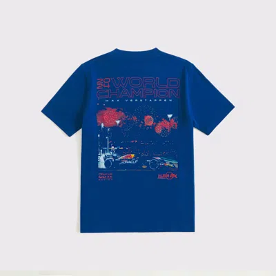 Abercrombie & Fitch Kids' Oracle Red Bull Racing Graphic Tee In Blue