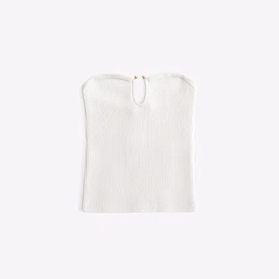 Abercrombie & Fitch Bandeau Top With Structured Hardware Detail In Multi