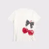 Abercrombie & Fitch Oversized Cherry Graphic Tee In White