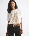 Abercrombie & Fitch Oversized Willie Nelson Graphic Tee In White