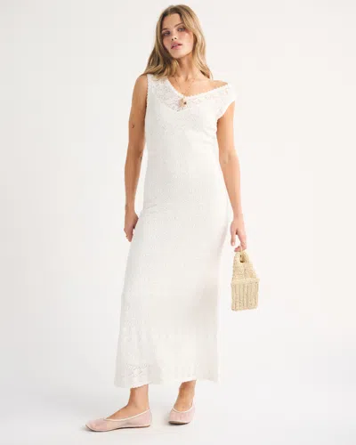 Abercrombie & Fitch Pointelle Maxi Dress In Multi