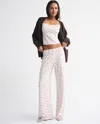 Abercrombie & Fitch Pointelle Sleep Pant In White