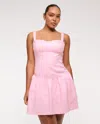 Abercrombie & Fitch Premium Linen Drop-waist Skort In Pink
