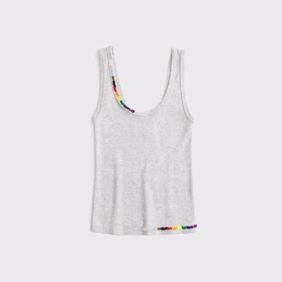 Abercrombie & Fitch Pride 100% Cotton Tank In Gray