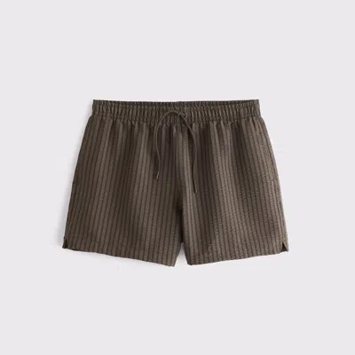 Abercrombie & Fitch Pull-on Swim Short In Brown