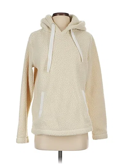 Pre-owned Abercrombie & Fitch Pullover Hoodie In White