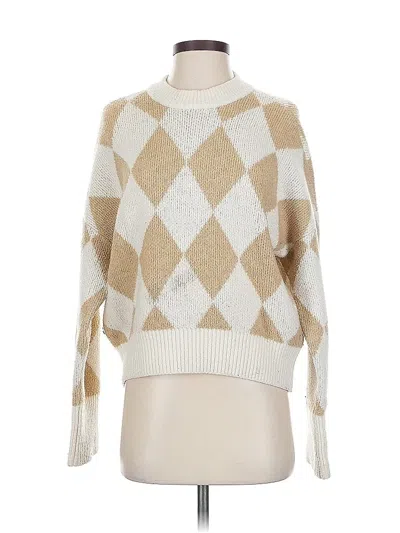 Pre-owned Abercrombie & Fitch Pullover Sweater In White