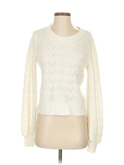 Pre-owned Abercrombie & Fitch Pullover Sweater In White