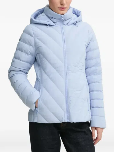 Abercrombie & Fitch Quilted-pattern Padded Jacket In Blue