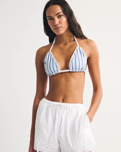 Abercrombie & Fitch Reversible Halter String Triangle Bikini Top In Yellow